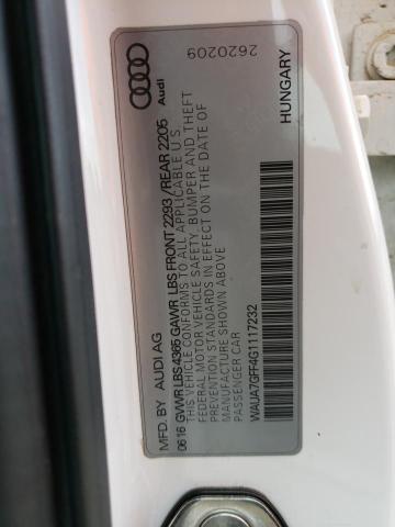 WAUA7GFF4G1117232 Audi A3 PREMIUM