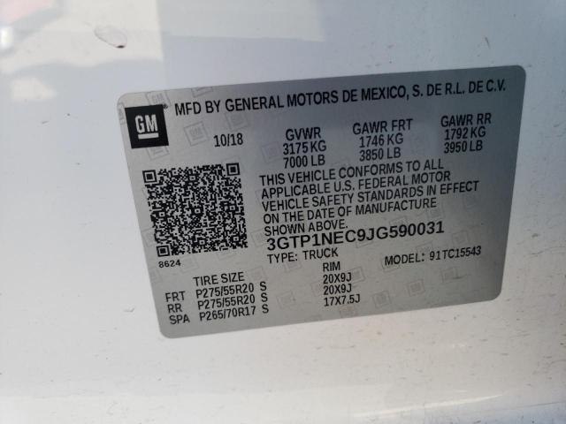 3GTP1NEC9JG590031 GMC Sierra C1500 Slt