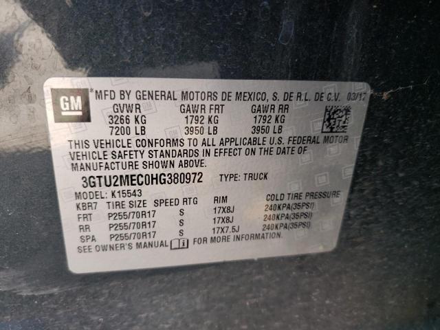 3GTU2MEC0HG380972 GMC Sierra K1500 Sle