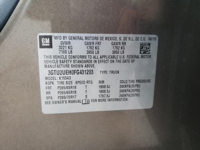 3GTU2UEH0FG431203 GMC Sierra K1500 Sle