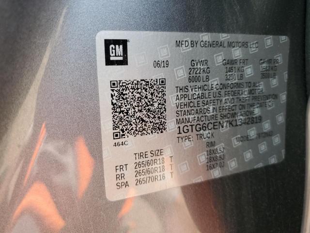 1GTG6CEN7K1342819 GMC CANYON SLE