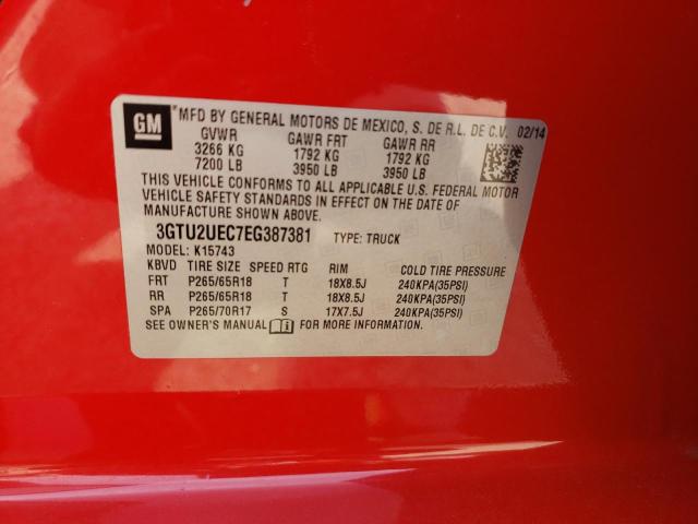 3GTU2UEC7EG387381 GMC Sierra K1500 Sle
