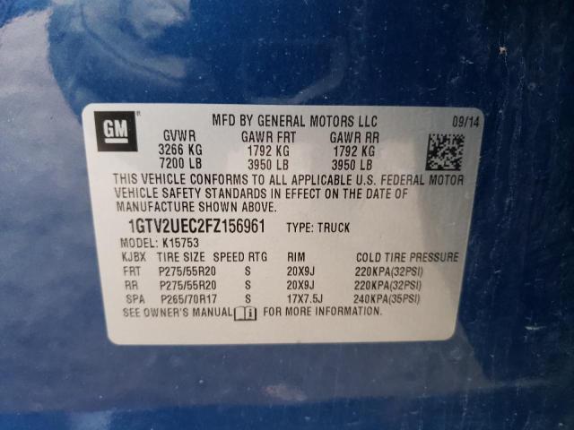 1GTV2UEC2FZ156961 GMC Sierra K1500 Sle