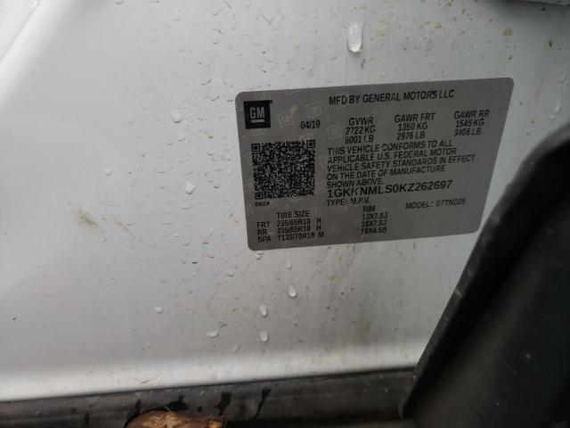 1GKKNMLS0KZ262697 GMC Acadia Slt-1