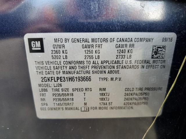 2GKFLPE31H6193666 GMC Terrain Slt