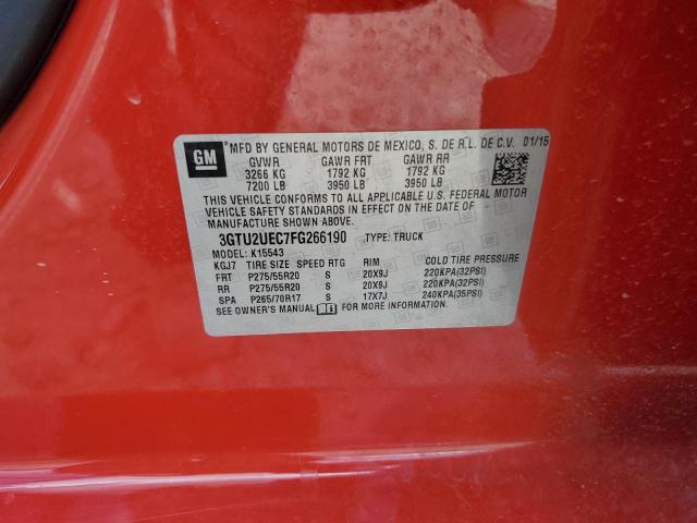 3GTU2UEC7FG266190 GMC Sierra K1500 Sle