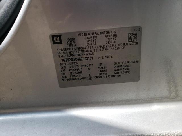 1GTV2MEC4GZ142139 GMC Sierra K1500 Sle