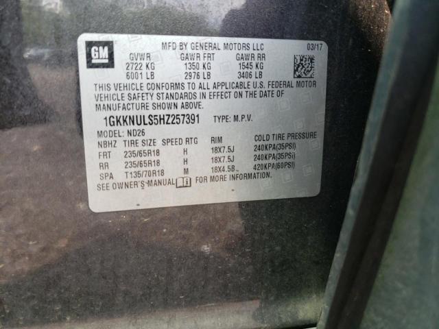 1GKKNULS5HZ257391 GMC Acadia Slt-1