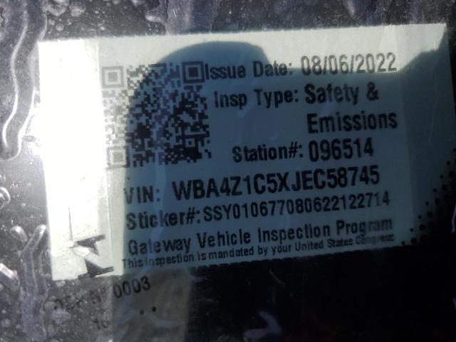 WBA4Z1C5XJEC58745 BMW 430I