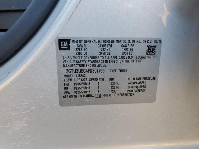 3GTU2UEC4FG397755 GMC Sierra K1500 Sle