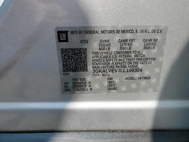 3GKALVEV3LL109304 GMC Terrain Slt