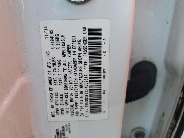 19UUB3F5XFA002617 Acura TLX TECH