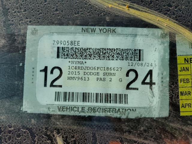 1C4RDJDG6FC186627 Dodge DURANGO LIMITED