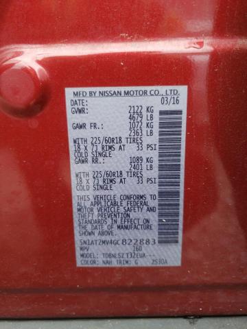 5N1AT2MV4GC822883 Nissan ROGUE S