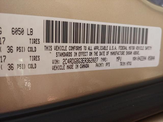 2C4RDGBG3ER362027 Dodge Grand Caravan Se