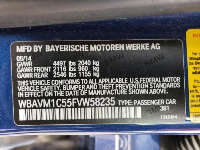 WBAVM1C55FVW58235 BMW X1 Sdrive28i