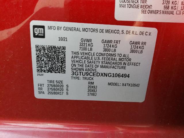 3GTU9CEDXNG106494 GMC Sierra Limited K1500 Elevation