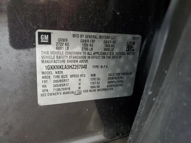 1GKKNKLA3HZ287940 GMC ACADIA SLE