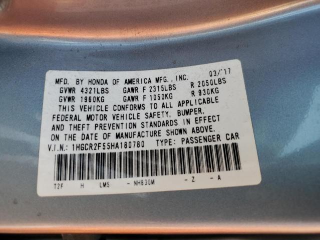 1HGCR2F55HA180780 Honda Accord Sport