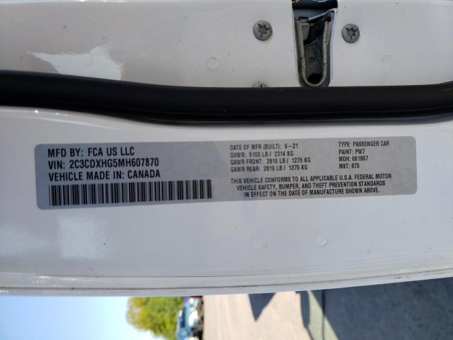 2C3CDXHG5MH607870 Dodge CHARGER GT