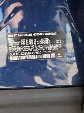 5UXTS1C03M9H58930 BMW X3 Xdrive30e