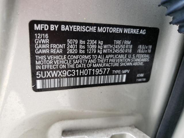 5UXWX9C31H0T19577 BMW X3 Xdrive28i