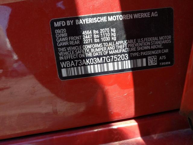 WBA73AK03M7G75203 BMW 228XI