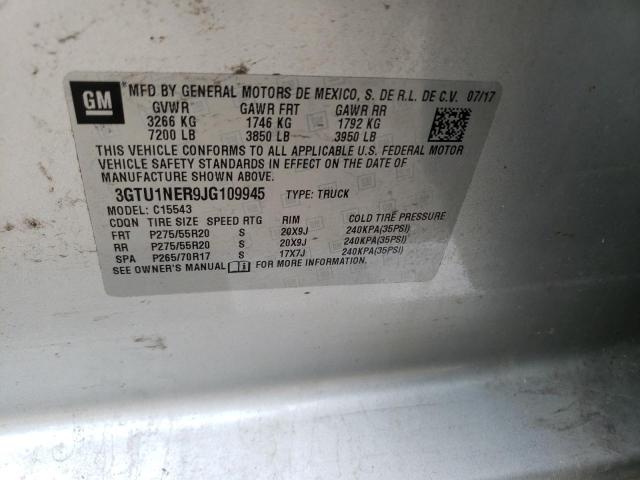 3GTU1NER9JG109945 GMC Sierra C1500 Slt