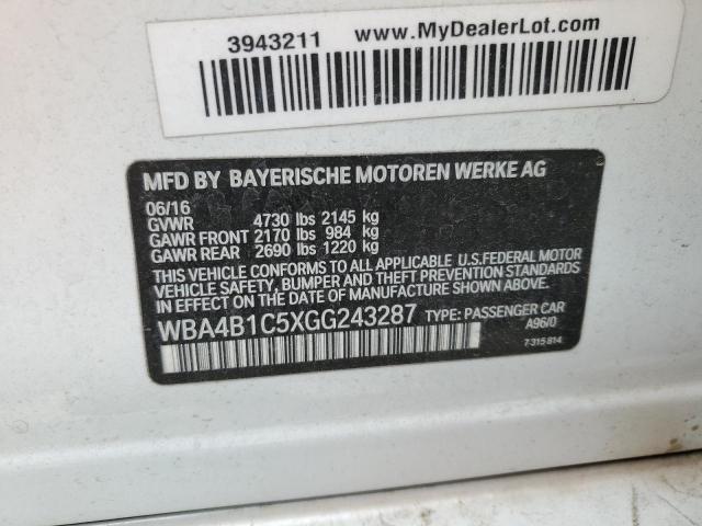 WBA4B1C5XGG243287 BMW 435 I Gran Coupe