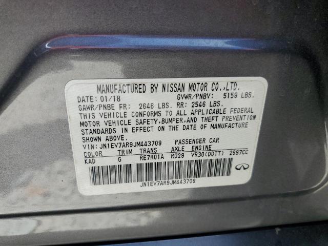 JN1EV7AR9JM443709 Infiniti Q50 LUXE