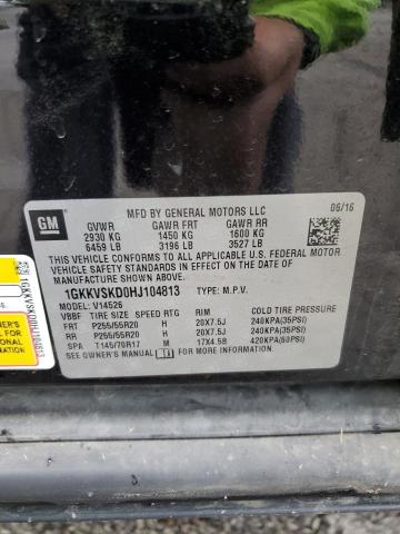 1GKKVSKD0HJ104813 GMC Acadia Limited Slt-2