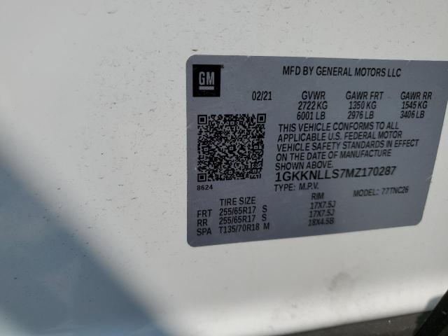 1GKKNLLS7MZ170287 GMC Acadia At4