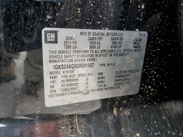 1GKS2AKC6GR341557 GMC YUKON SLE