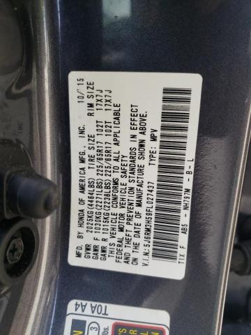 5J6RM3H59FL027437 Honda CR-V EX
