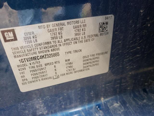 1GTV2MEC4HZ325865 GMC Sierra K1500 Sle