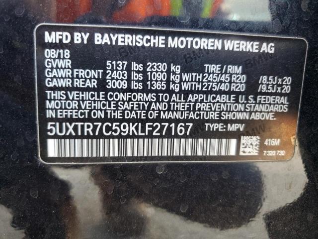 5UXTR7C59KLF27167 BMW X3 Sdrive30i