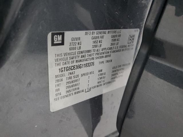 1GTG6CE36G1183376 GMC CANYON SLE