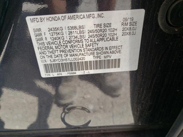 5J8YD3H51LL002420 Acura Mdx Technology