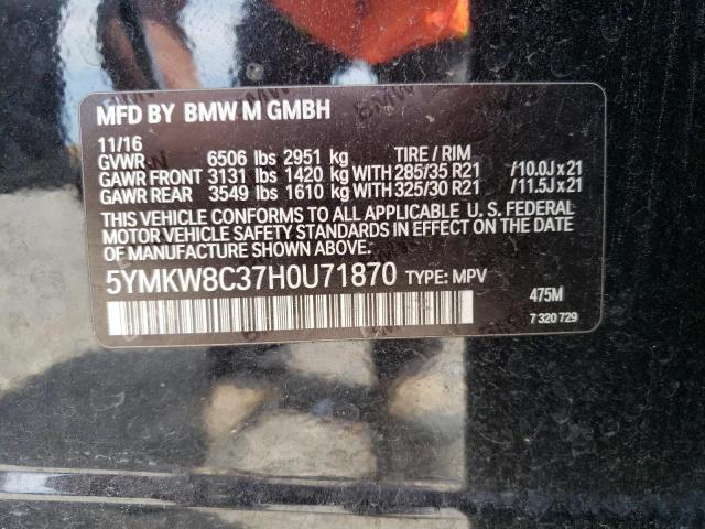 5YMKW8C37H0U71870 BMW X6 M