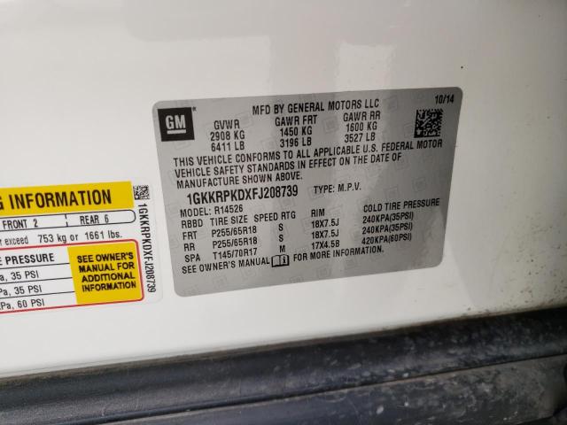 1GKKRPKDXFJ208739 GMC ACADIA SLE
