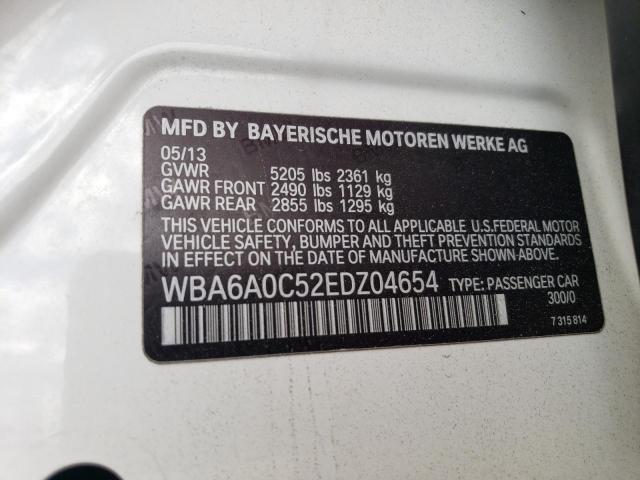 WBA6A0C52EDZ04654 BMW 640 I Gran Coupe