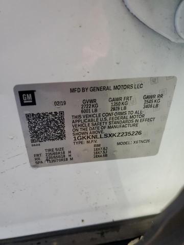 1GKKNLLSXKZ235226 GMC ACADIA SLE