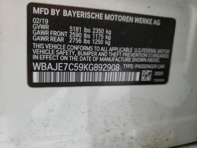 WBAJE7C59KG892908 BMW 540 XI