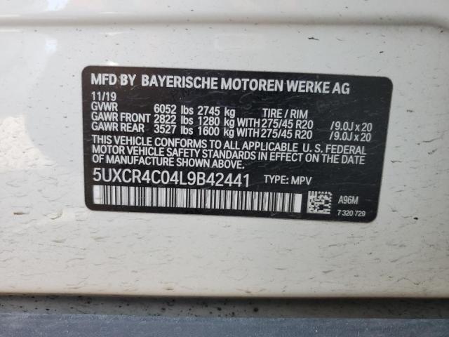 5UXCR4C04L9B42441 BMW X5 Sdrive 40i