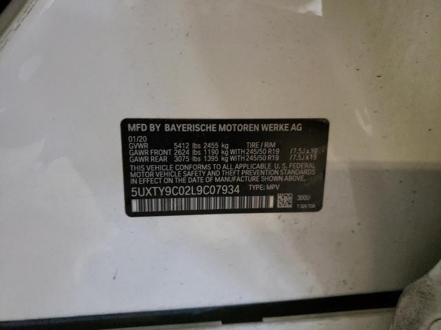 5UXTY9C02L9C07934 BMW X3 Xdrivem40i