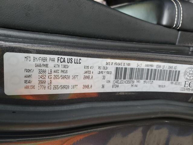 1C4RDJEG1HC858790 Dodge Durango Citadel
