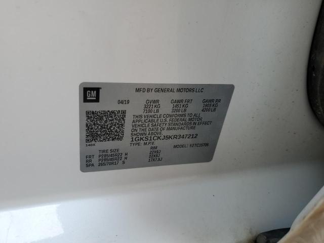 1GKS1CKJ5KR347212 GMC YUKON DENALI