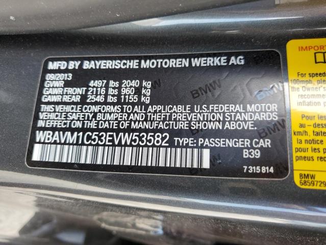 WBAVM1C53EVW53582 BMW X1 Sdrive28i
