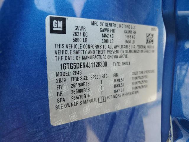 1GTG5DEN4J1128300 GMC CANYON SLT