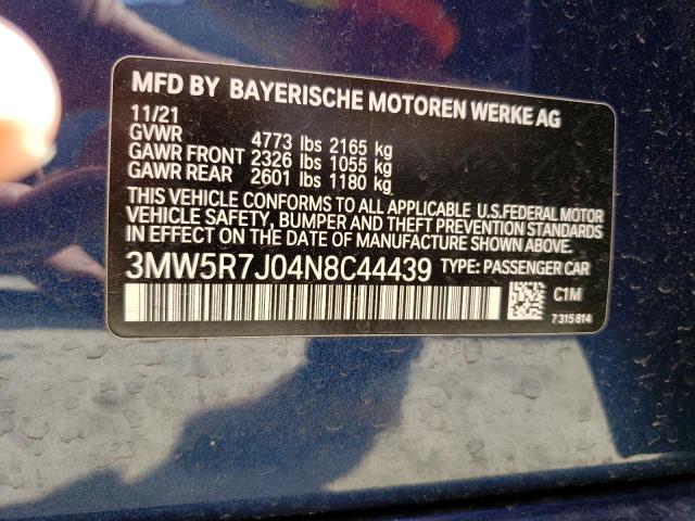 3MW5R7J04N8C44439 BMW 330XI